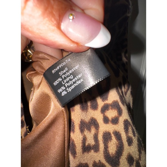 Boston Proper Leopard Print Chain Trim Blazer Jacket - Statement Piece - Picture 9 of 9